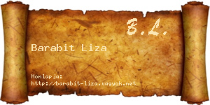Barabit Liza névjegykártya